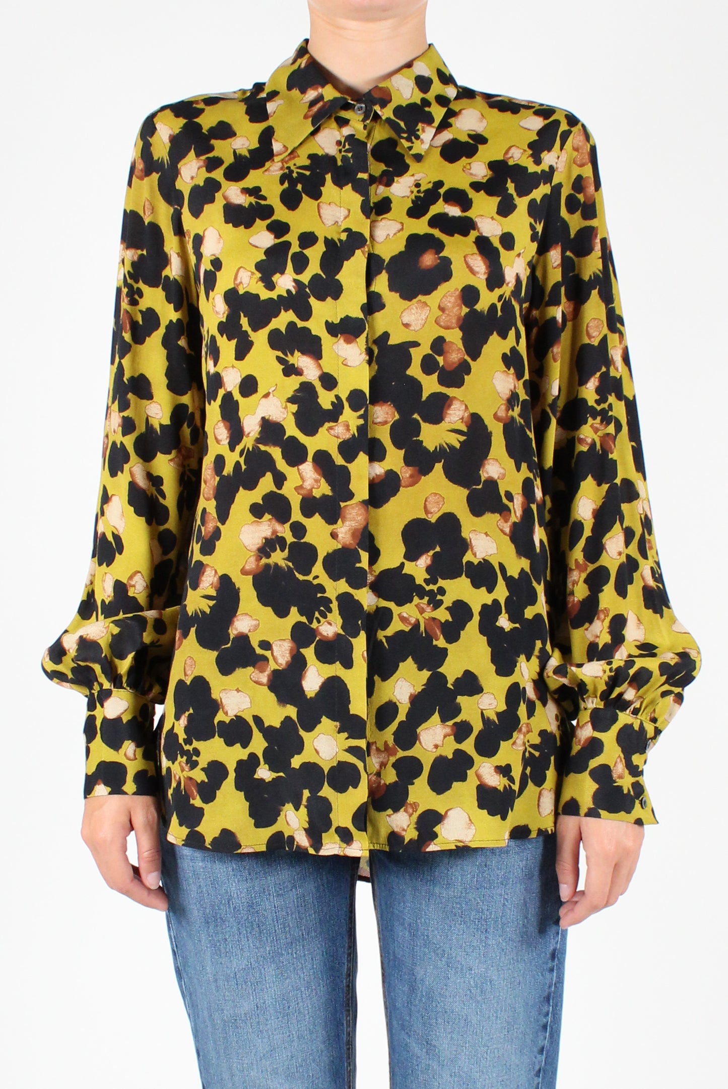 Abstract Printed Viscose Shirt