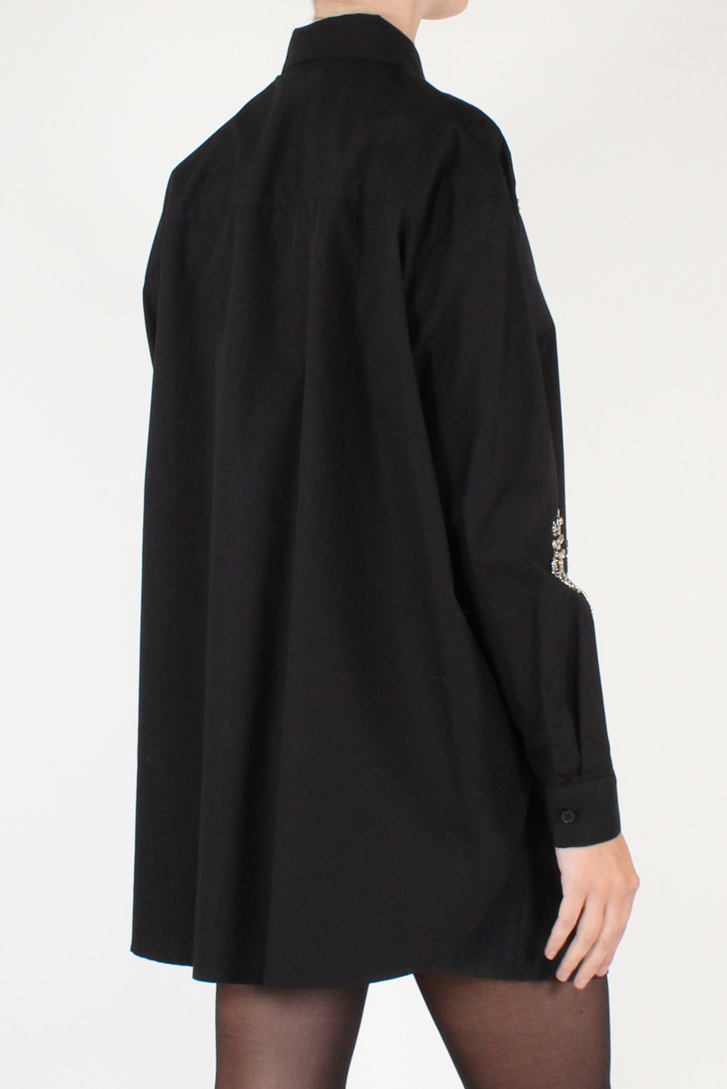 Camicia Over con Strass e Perline