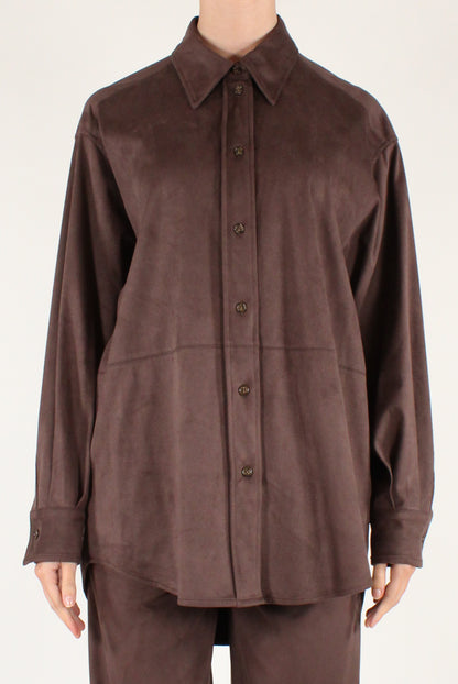 Camicia Over in Eco Camoscio