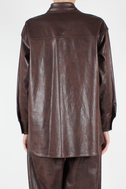 Faux Leather Shirt