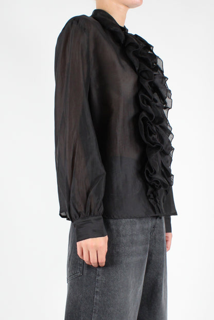 Muslin Shirt with Ruffles