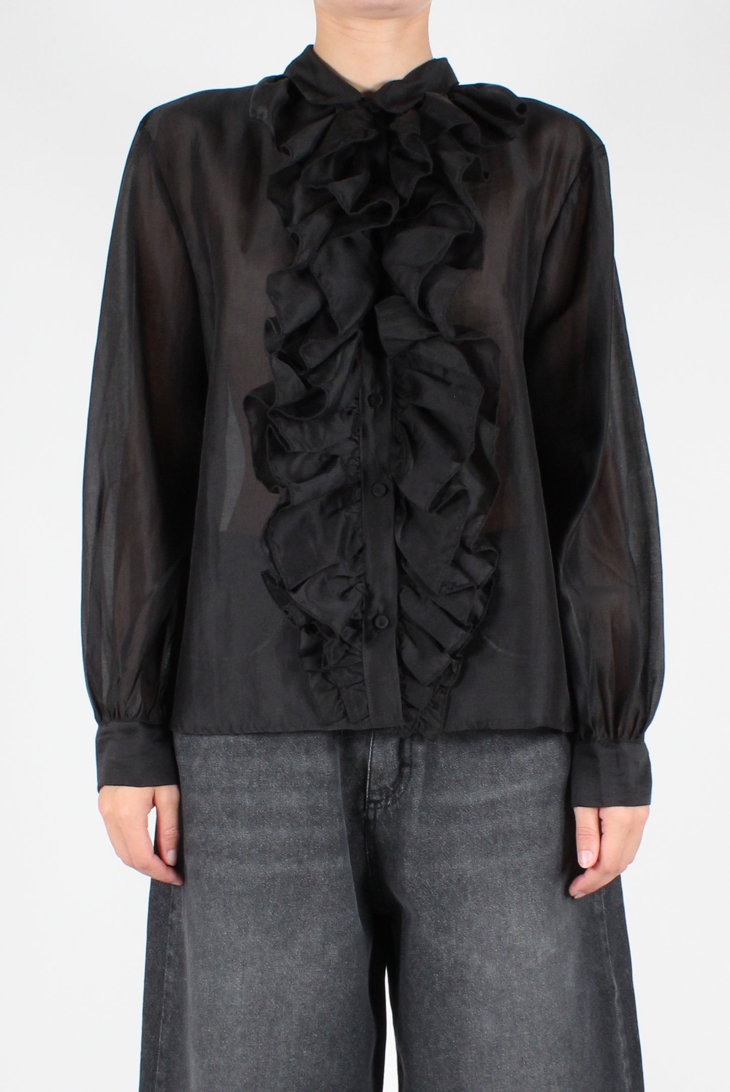 Muslin Shirt with Ruffles