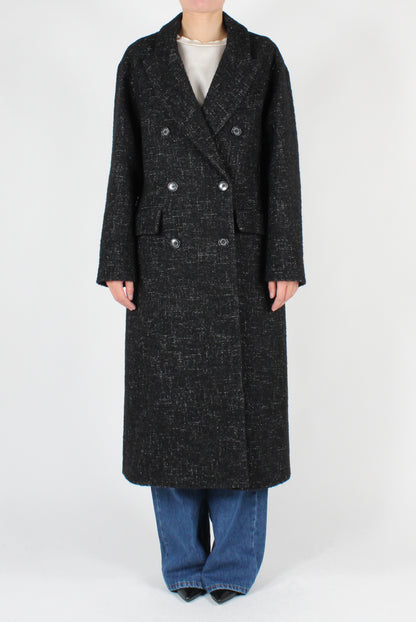 Double Breasted Wool Blend Coat