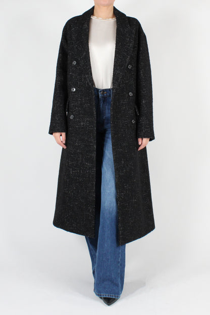 Double Breasted Wool Blend Coat