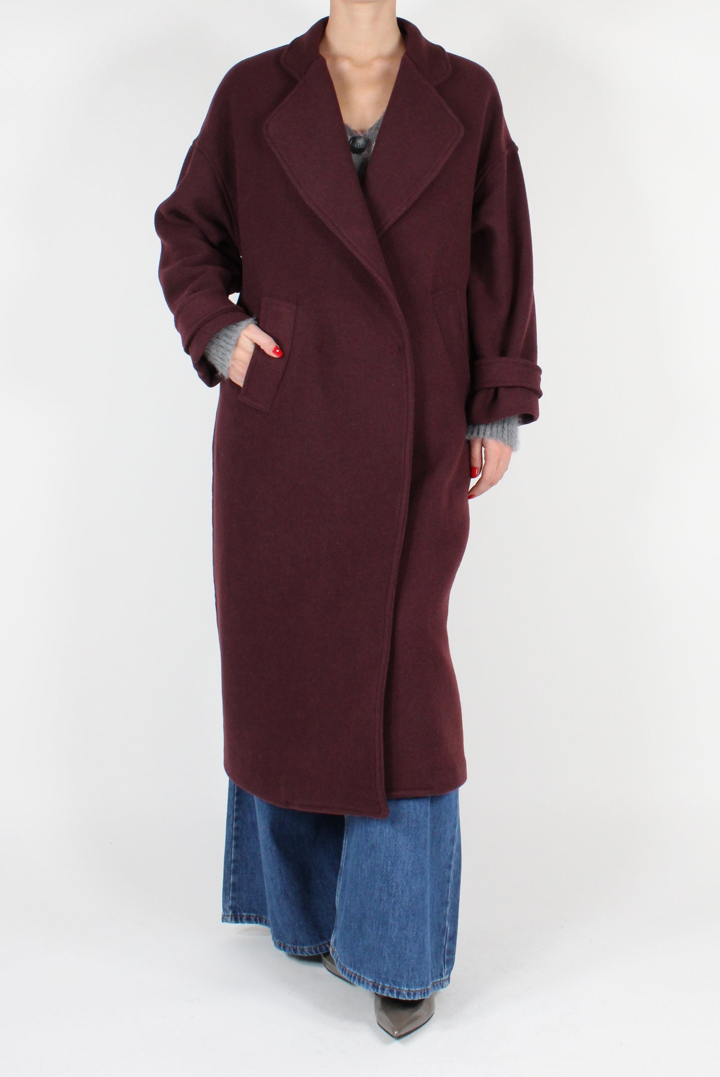 Double Breasted Overcoat in Wool Blend