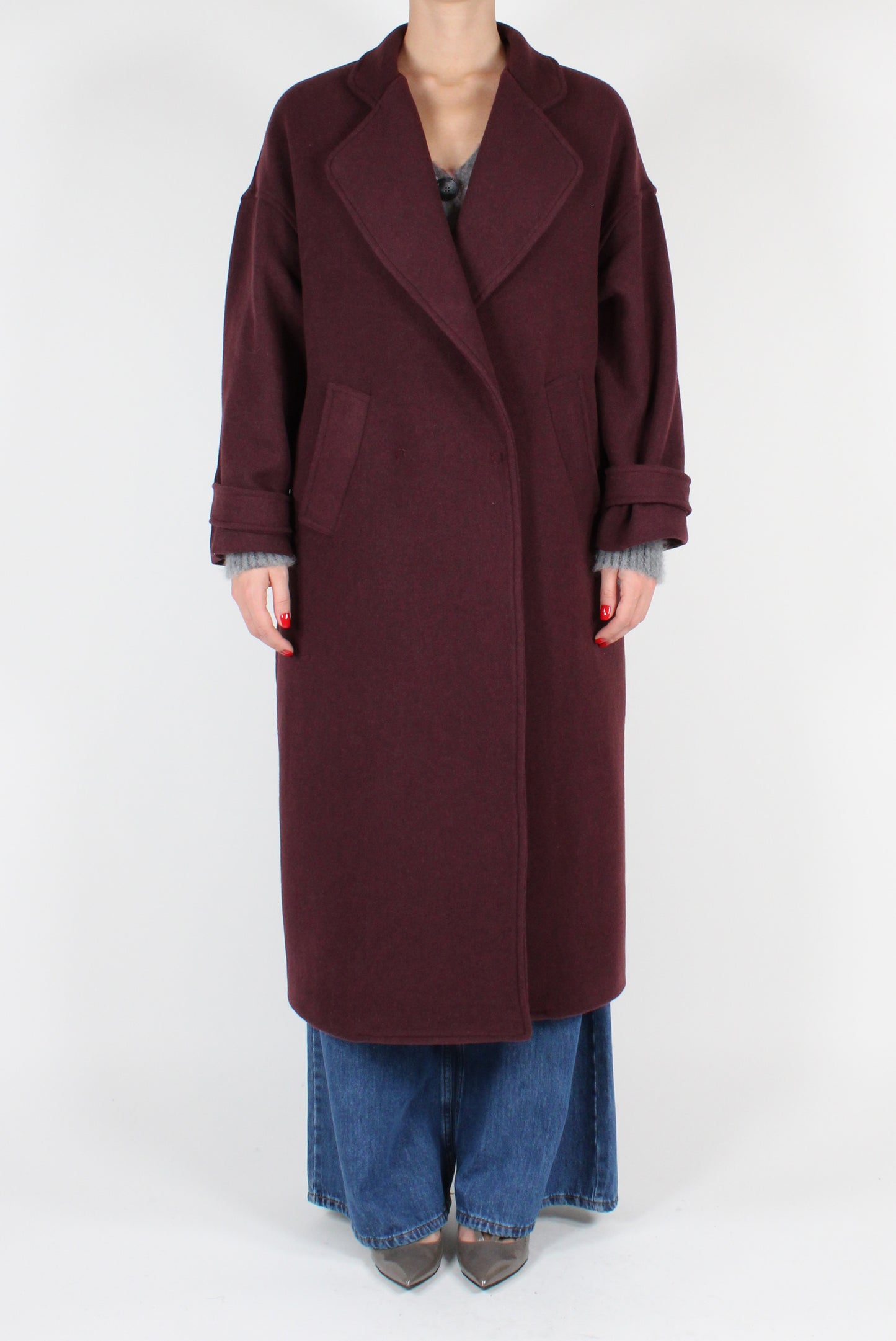 Double Breasted Overcoat in Wool Blend