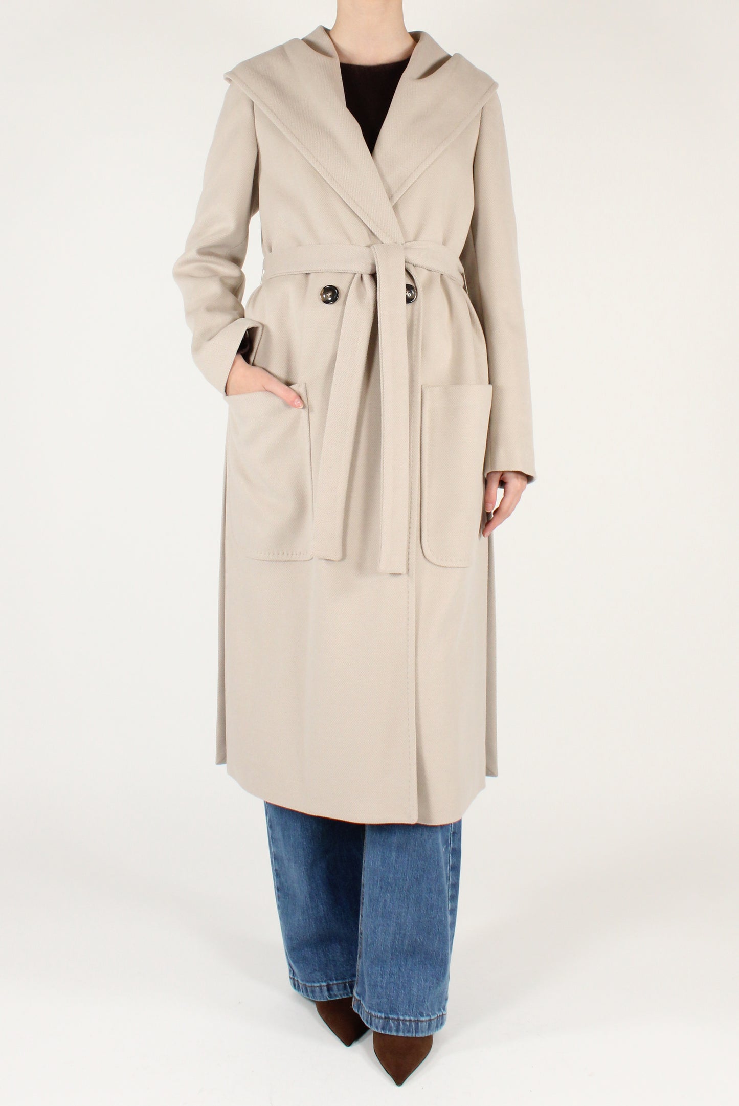 Cappotto Doppiopetto con Cappuccio