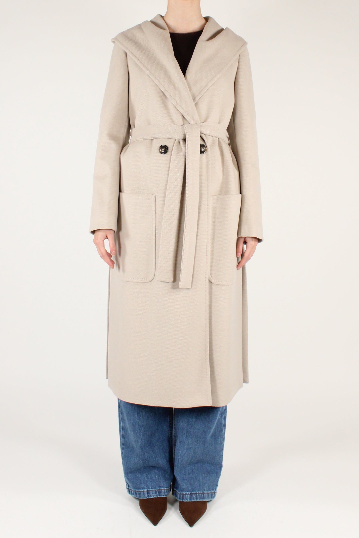 Cappotto Doppiopetto con Cappuccio