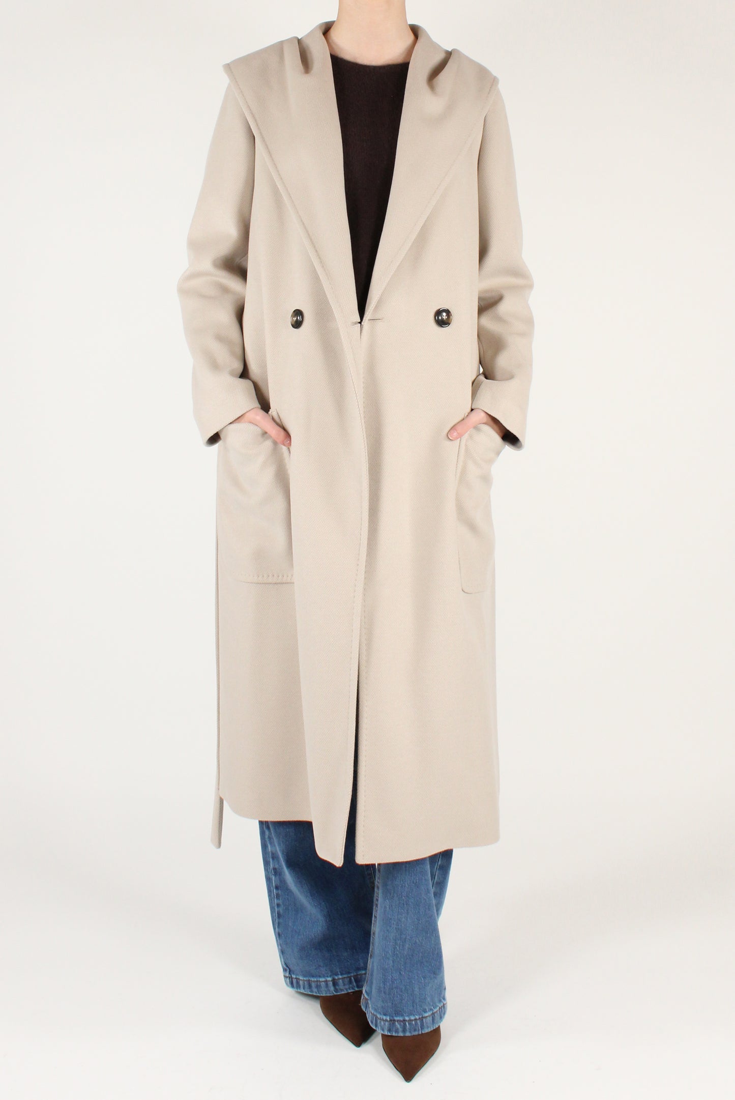 Cappotto Doppiopetto con Cappuccio