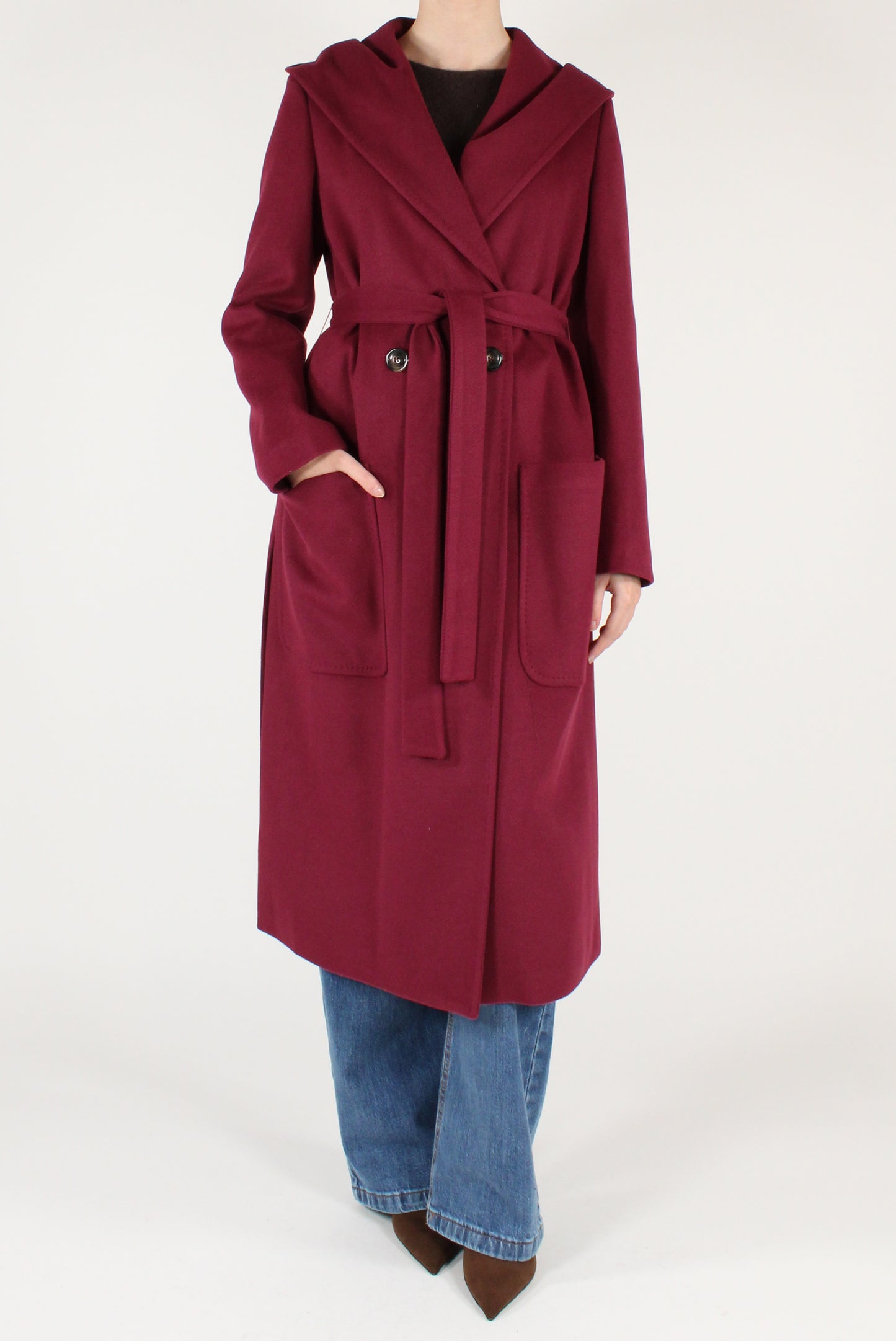 Cappotto Doppiopetto con Cappuccio