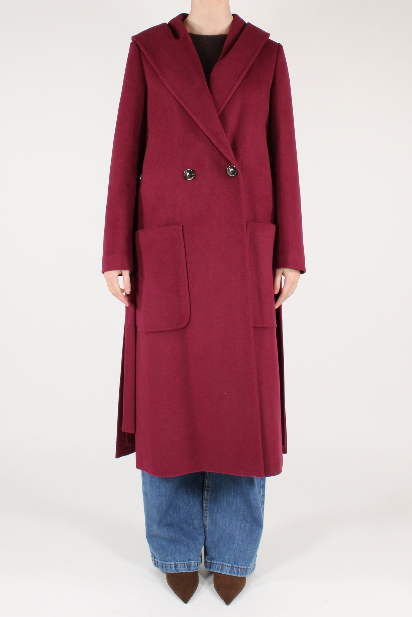 Cappotto Doppiopetto con Cappuccio