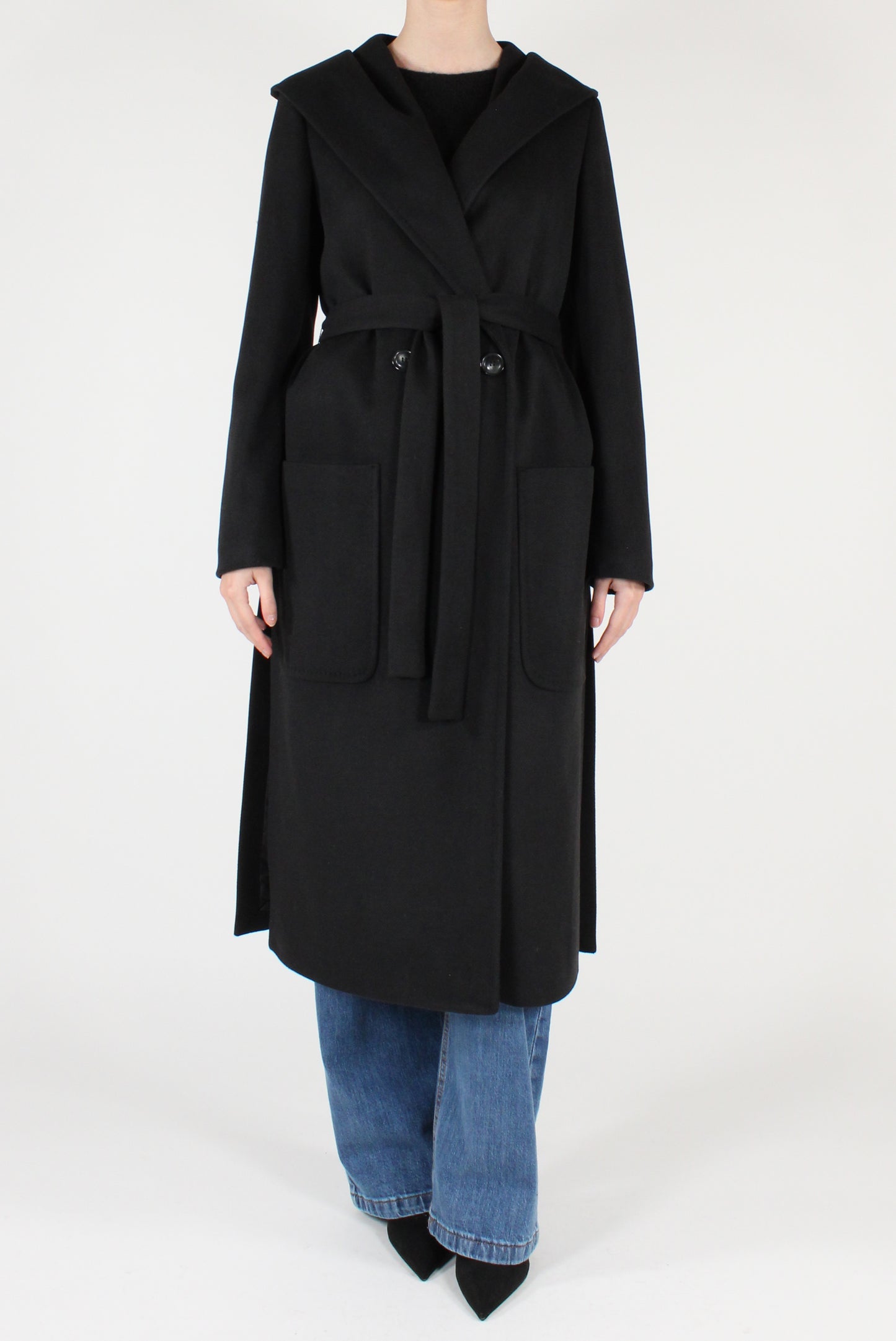 Cappotto Doppiopetto con Cappuccio