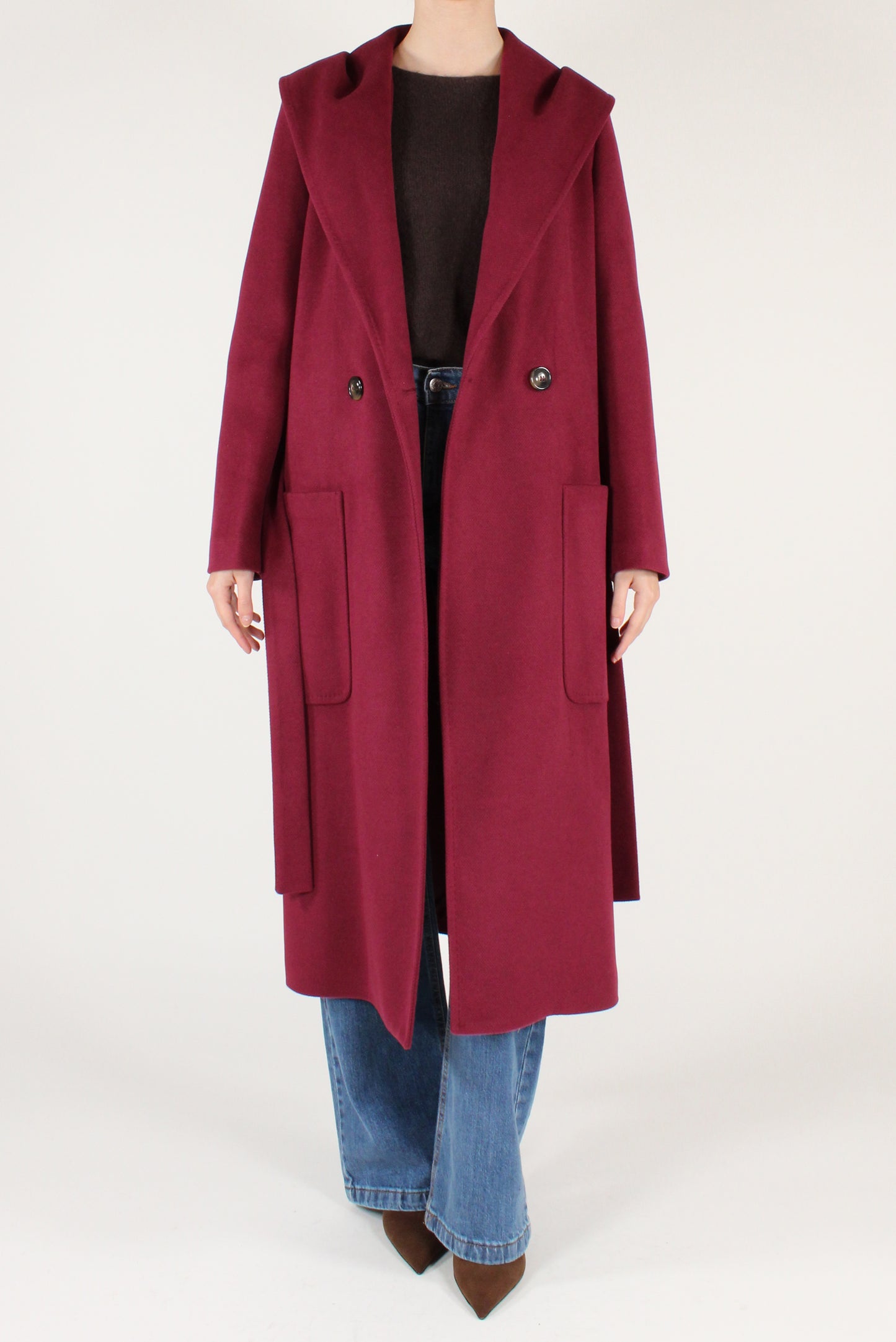 Cappotto Doppiopetto con Cappuccio