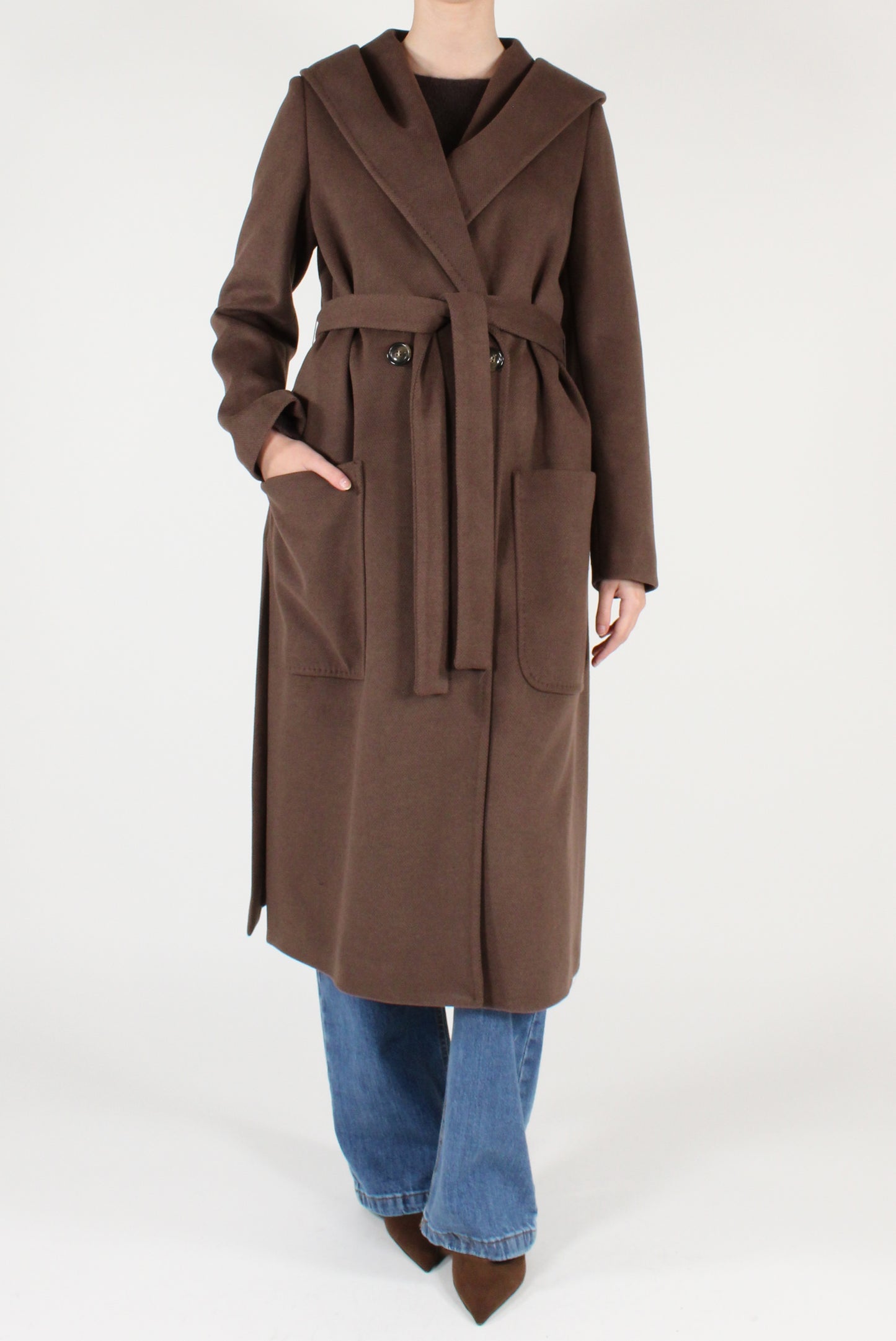 Cappotto Doppiopetto con Cappuccio