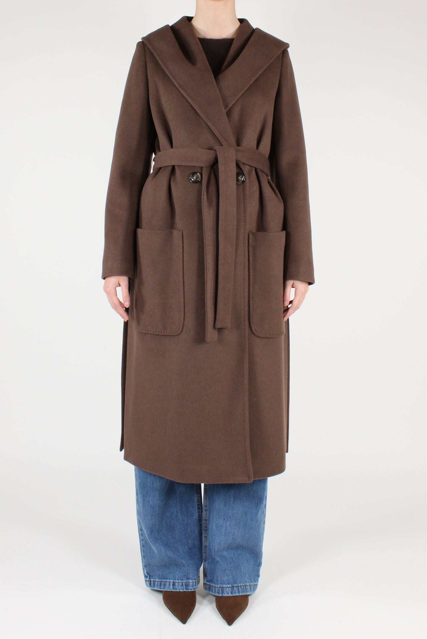 Cappotto Doppiopetto con Cappuccio