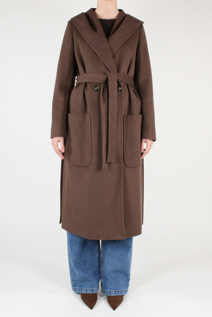 Cappotto Doppiopetto con Cappuccio