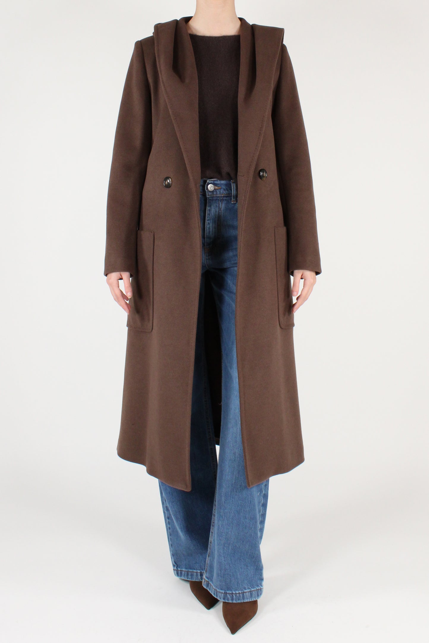 Cappotto Doppiopetto con Cappuccio