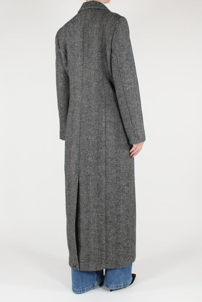 Cappotto Lungo Monopetto Spigato