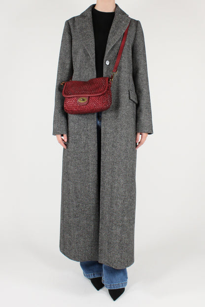 Cappotto Lungo Monopetto Spigato