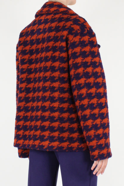 Cappotto Corto Maxi Pied de Poule