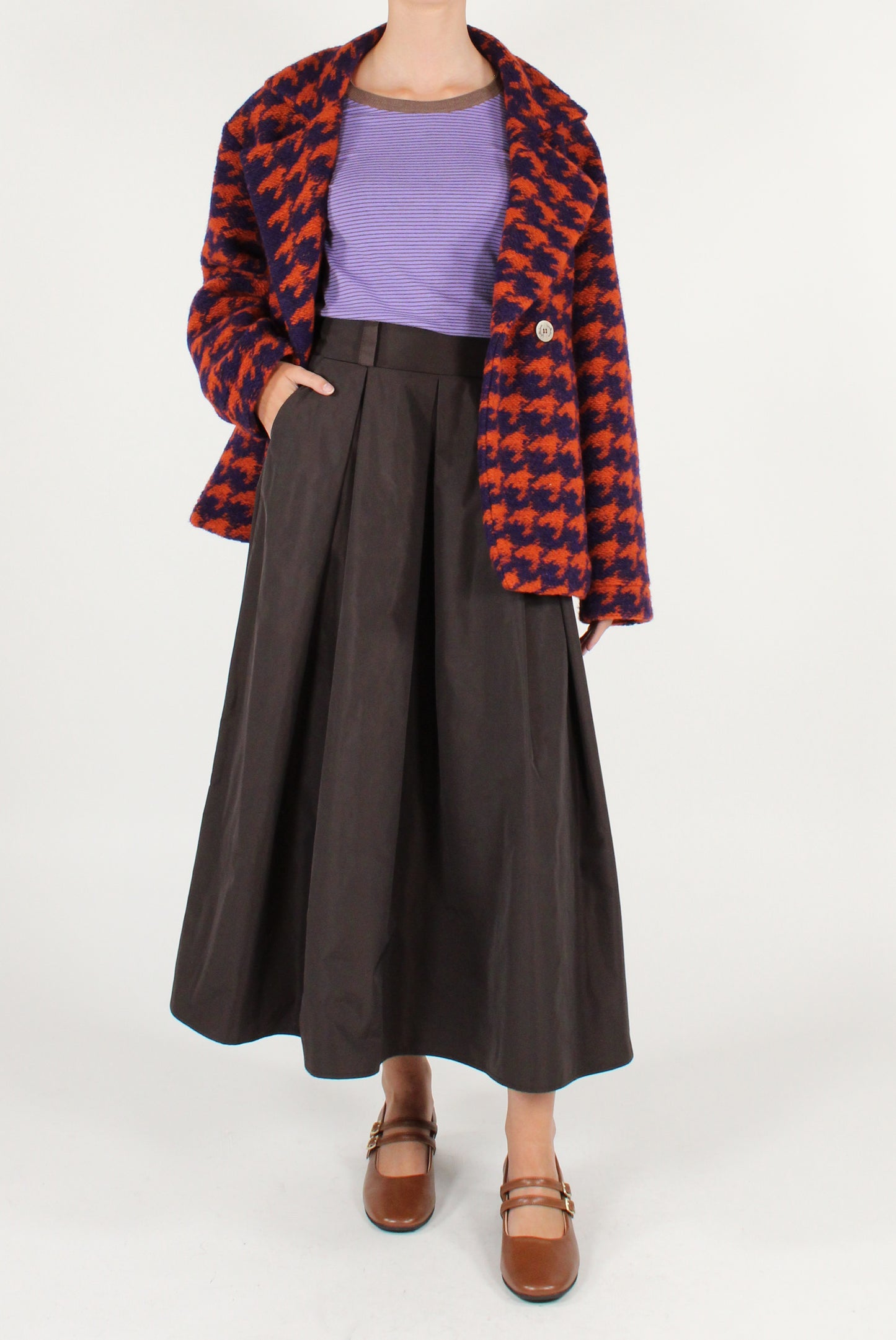 Cappotto Corto Maxi Pied de Poule