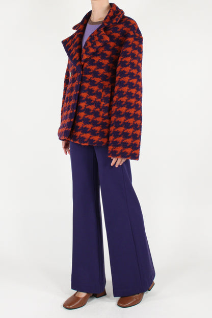 Cappotto Corto Maxi Pied de Poule