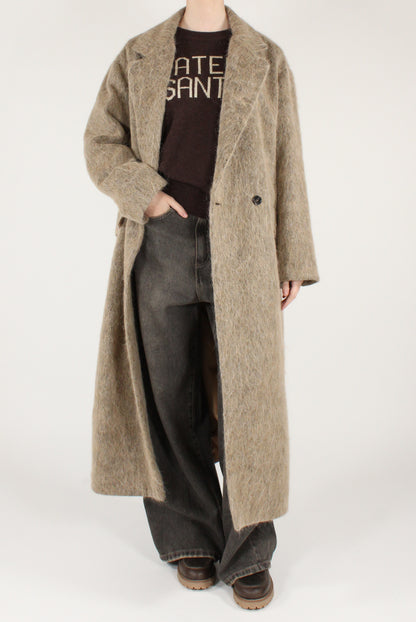 Cappotto Lungo Doppiopetto Misto Lana