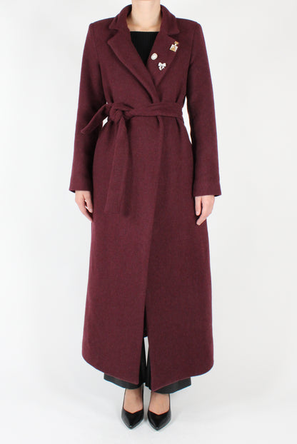 Long Robe Coat with Pins