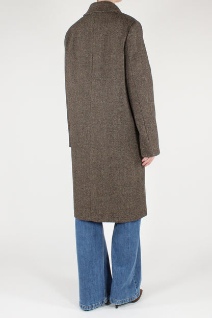 Cappotto Midi Doppiopetto Spigato