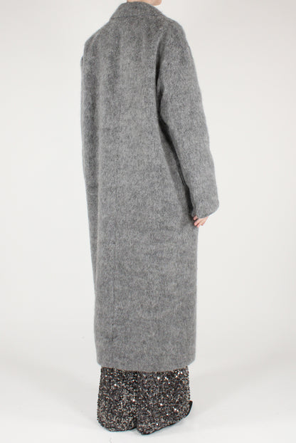 Cappotto Lungo Doppiopetto Misto Lana