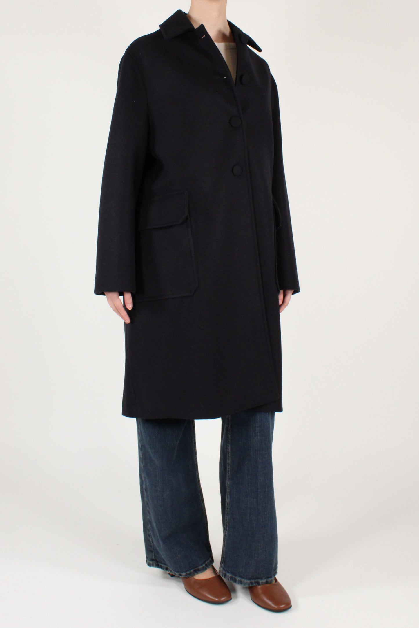 Cappotto Monopetto con Tasche