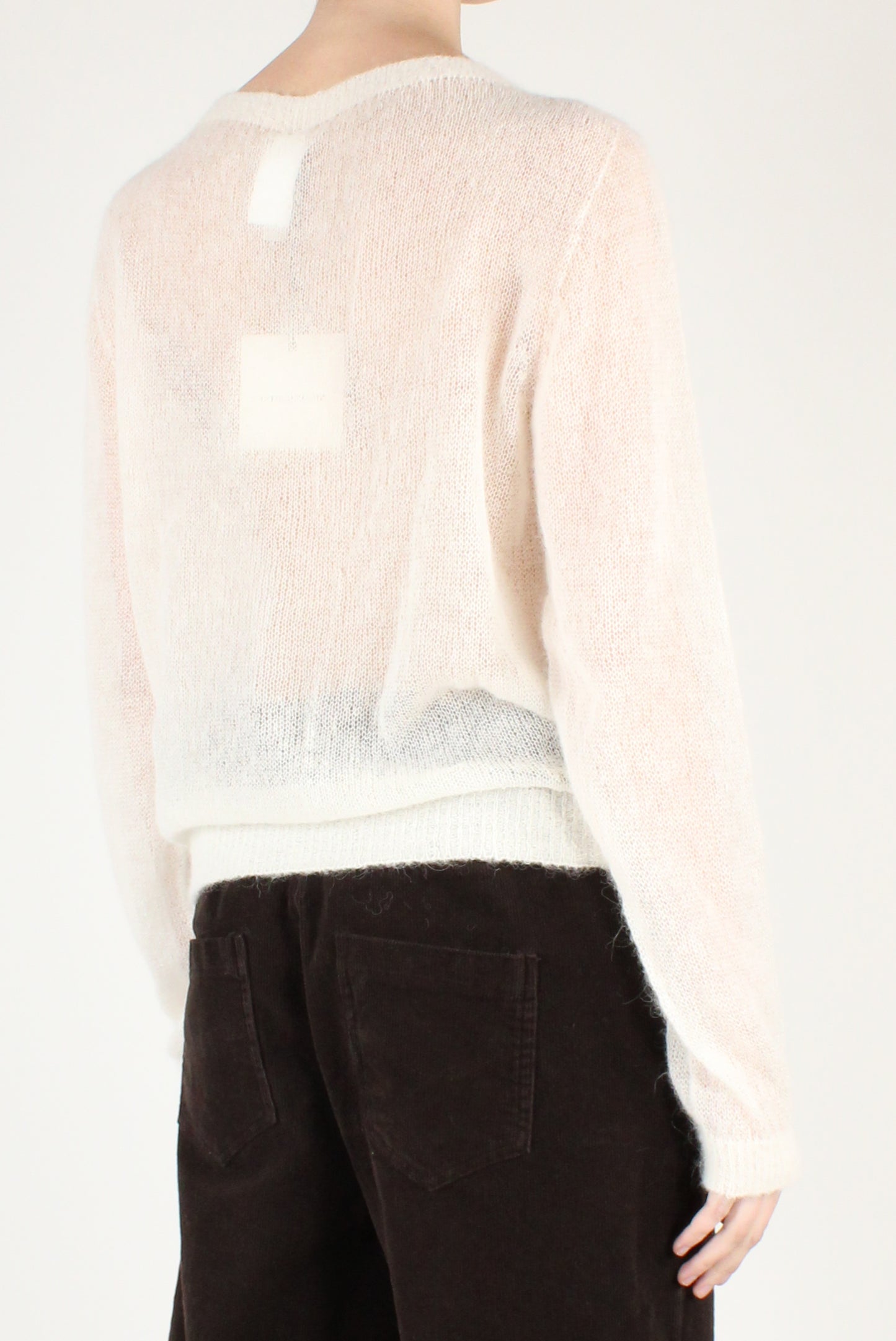 Cardigan Girocollo Misto Alpaca