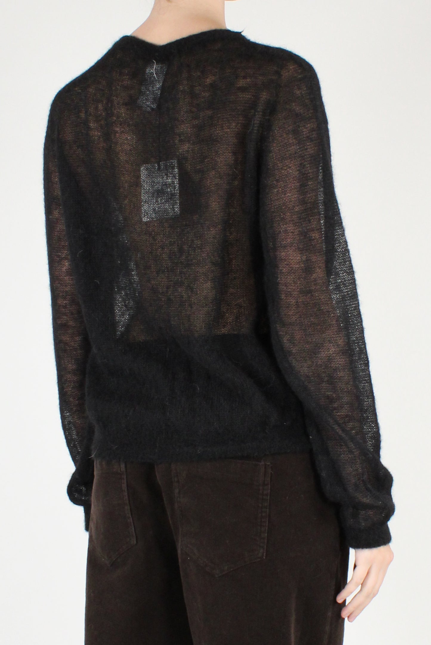 Cardigan Girocollo Misto Alpaca