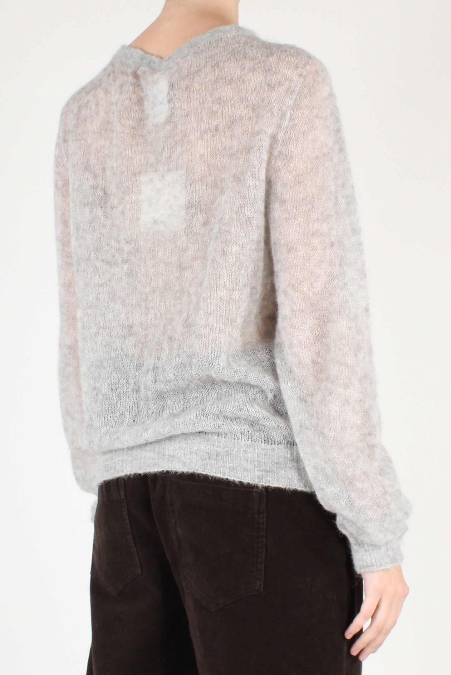 Cardigan Girocollo Misto Alpaca