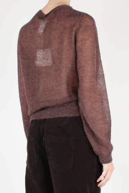 Cardigan Girocollo Misto Alpaca