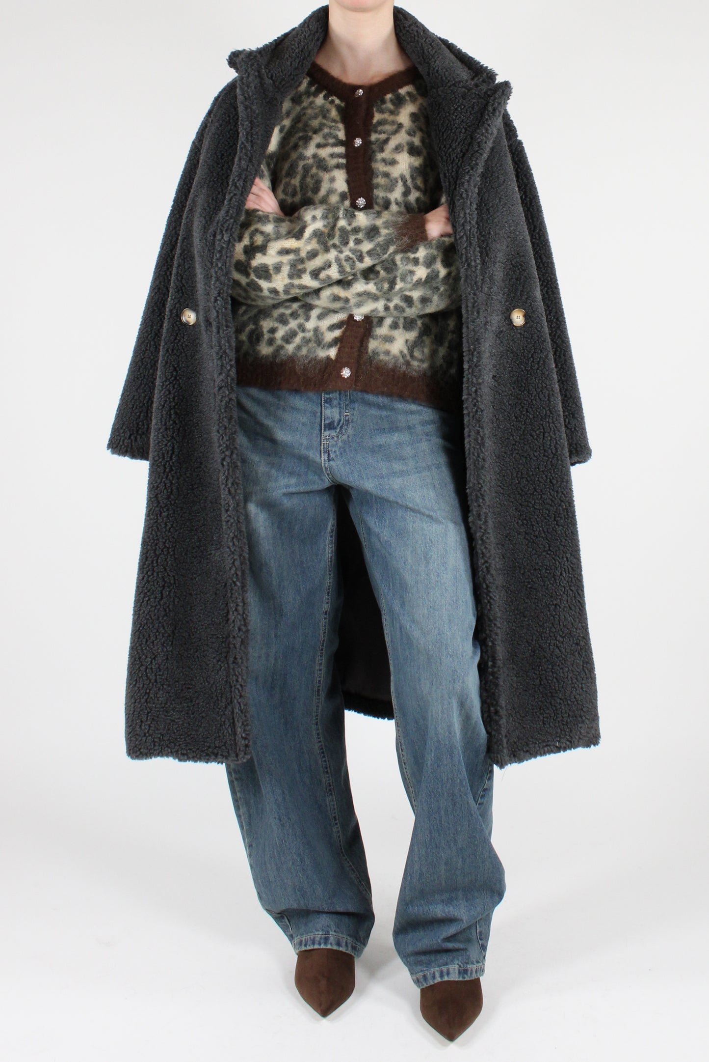 Double-breasted Teddy Coat