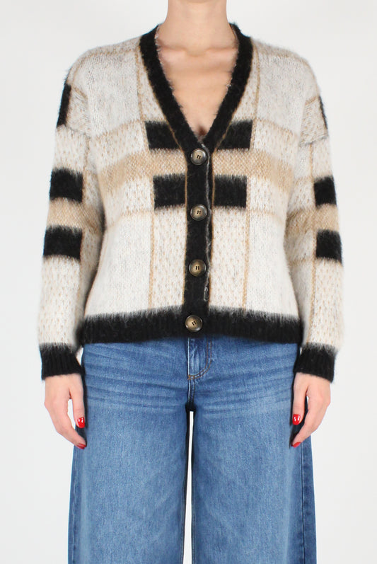 Geometric Pattern Cardigan