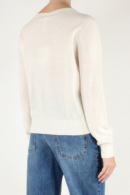 Cardigan Girocollo in Pura Lana
