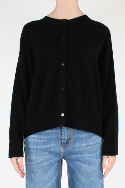 Cardigan Girocollo in Lana