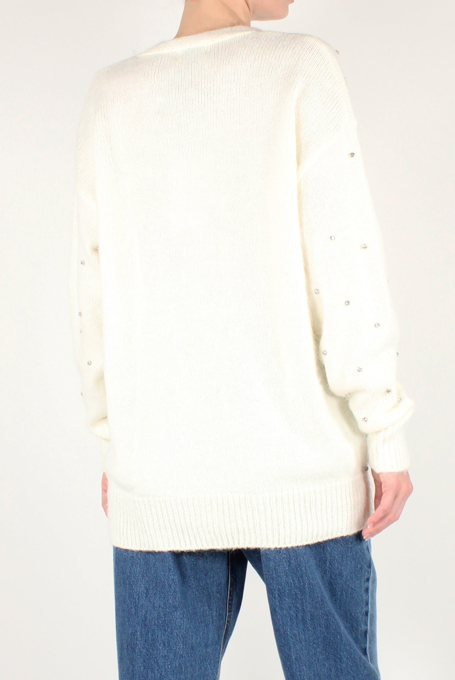 Cardigan Lungo con Strass