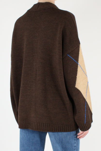 Cardigan Over Maxi Rombi