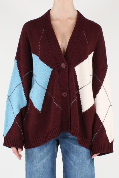 Cardigan Over Maxi Rombi