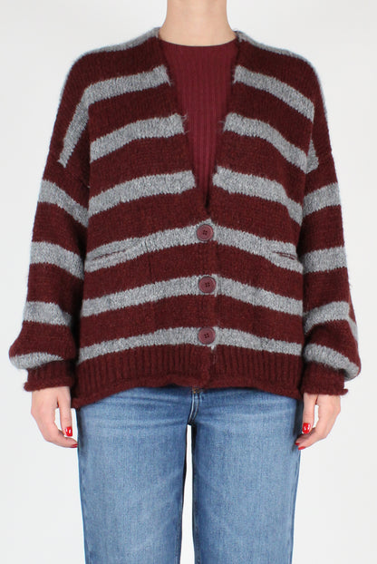 Oversized Striped Cardigan