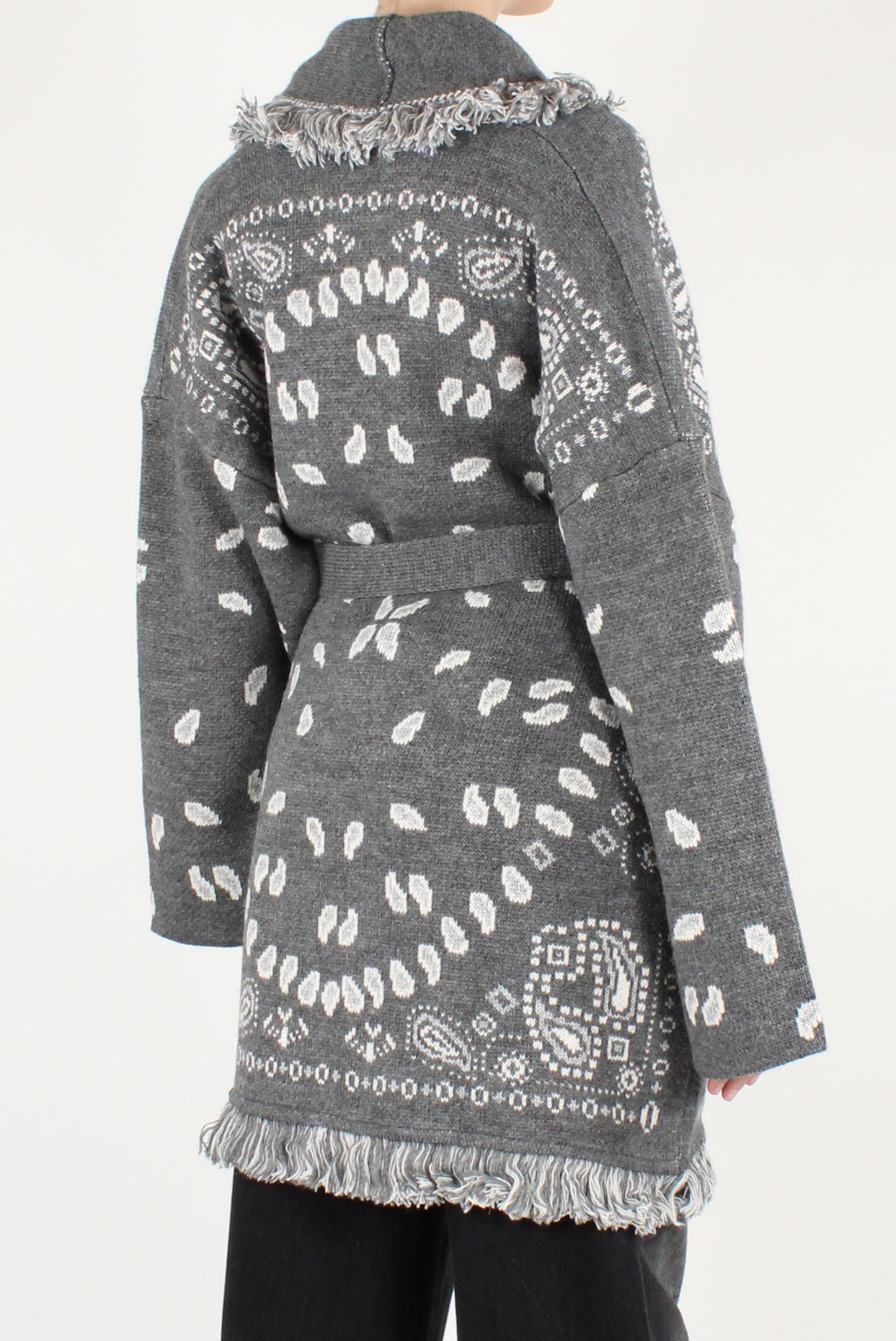 Cardigan Over Stampa Bandana