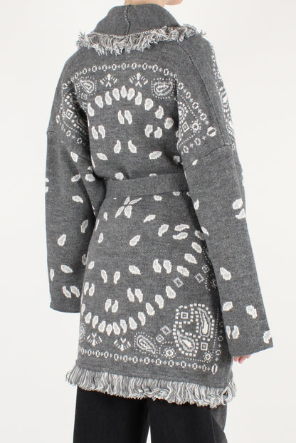 Cardigan Over Stampa Bandana