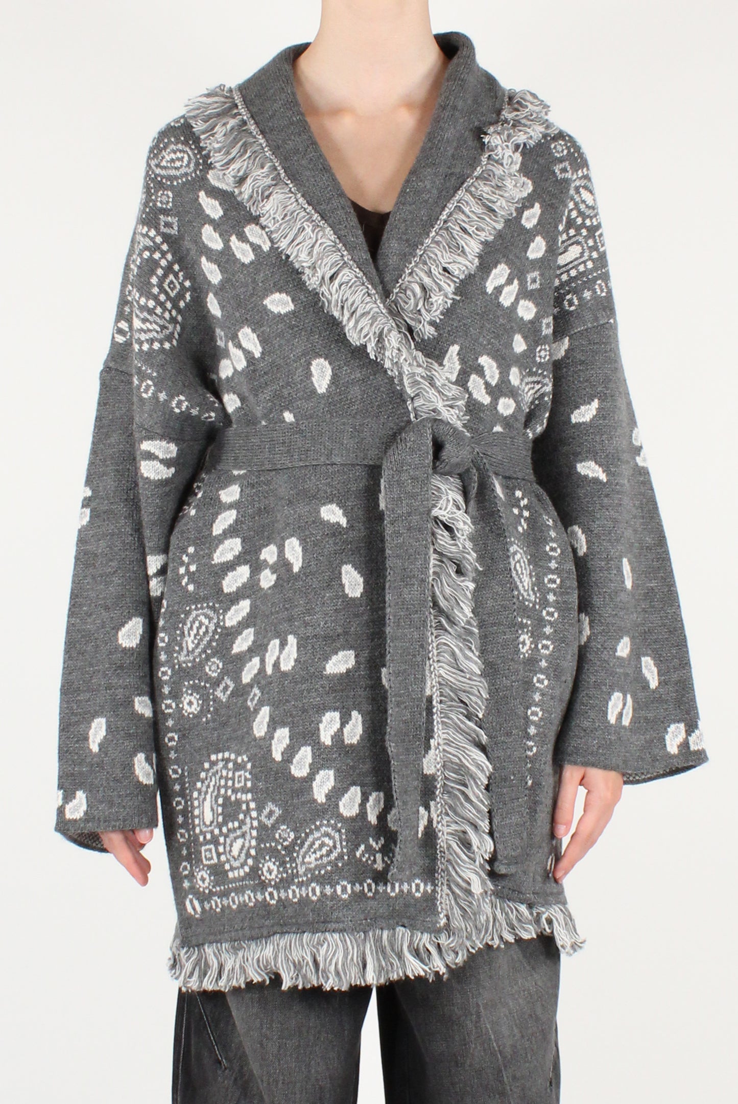 Cardigan Over Stampa Bandana