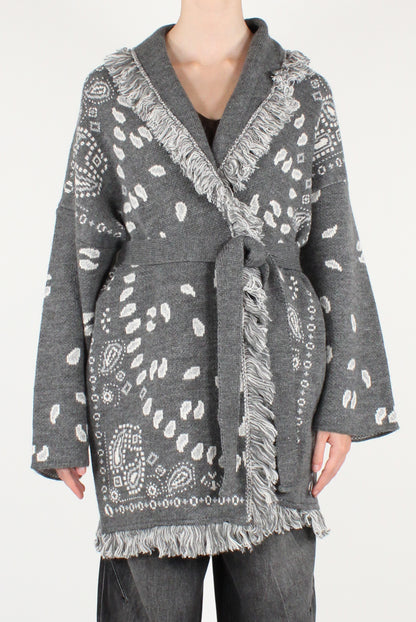 Cardigan Over Stampa Bandana