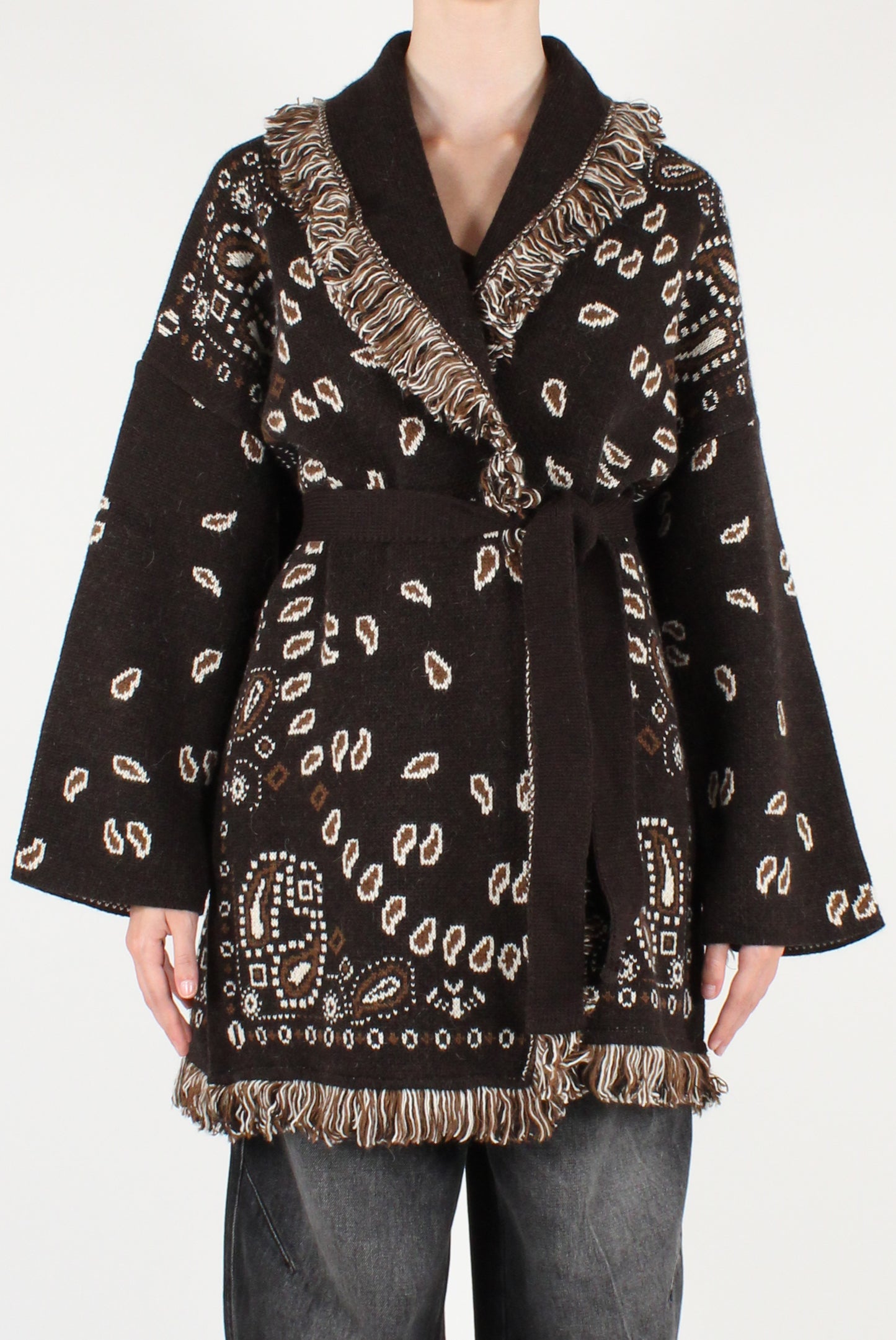 Cardigan Over Stampa Bandana