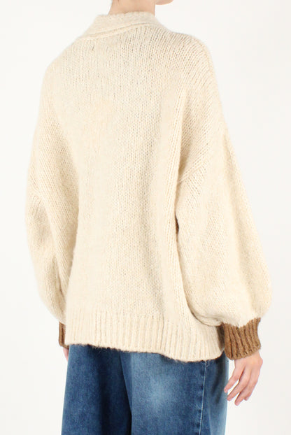 Cardigan Over Con Tasche