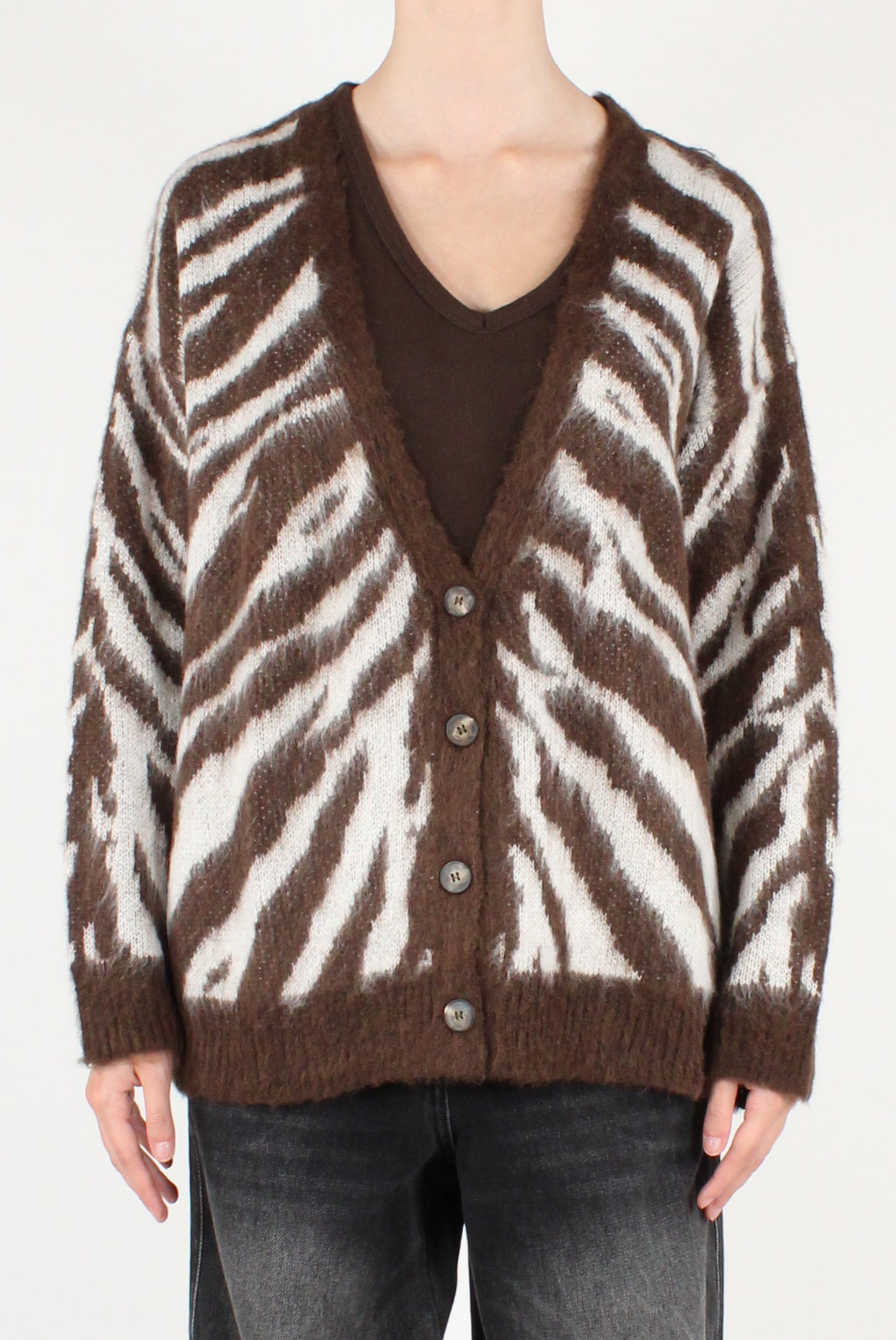 Cardigan Over Fantasia Zebrata